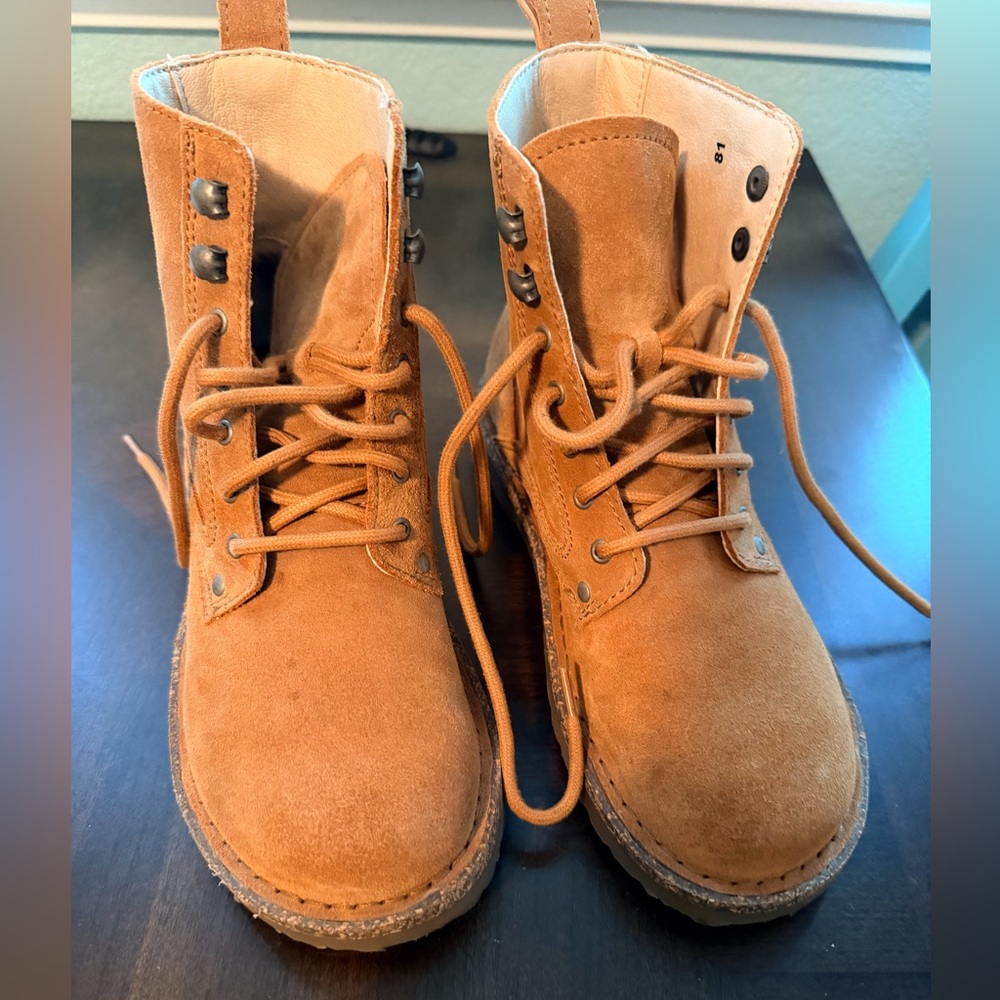 Birkenstock Bryson Suede Lace Up Combat Boots 7.5 Women’s